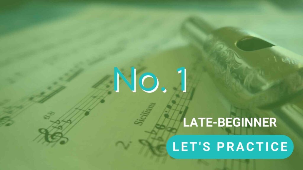 Let’s practice no. 1 for latebeginner players The Flute Practice